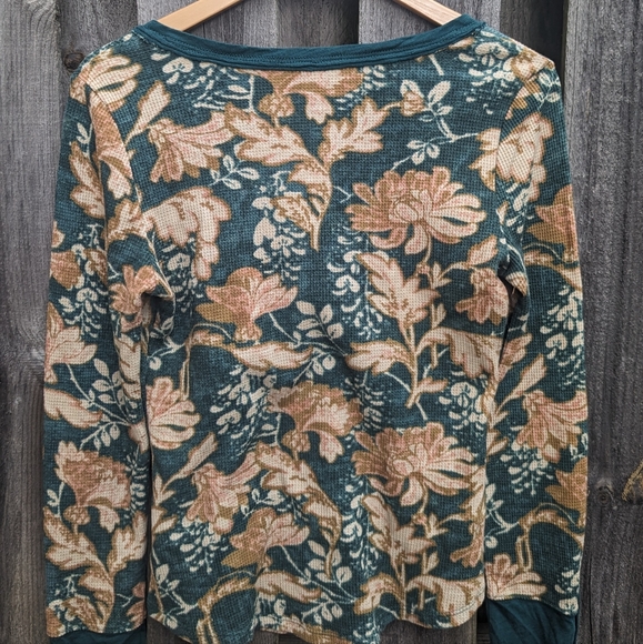 Anthropologie Pilcro Waffle Henley Top - Picture 2 of 3